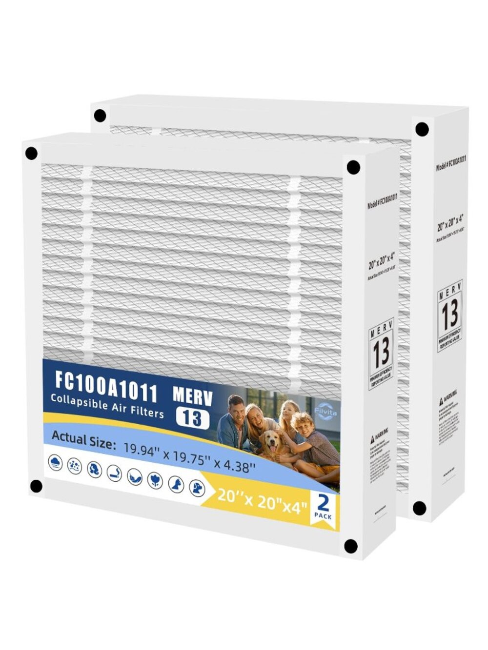 filvita FC100A1011 Replacement Furnace Filter (2-Pack)